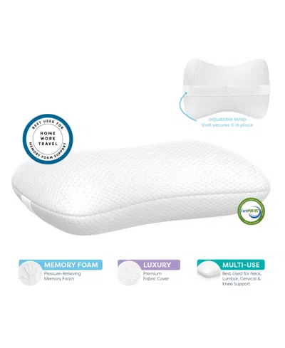 Prosleep Bone Shape Memory Foam Accessory Pillow, Standard In White