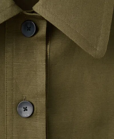 Mango Linen Blend Jacket In Multi