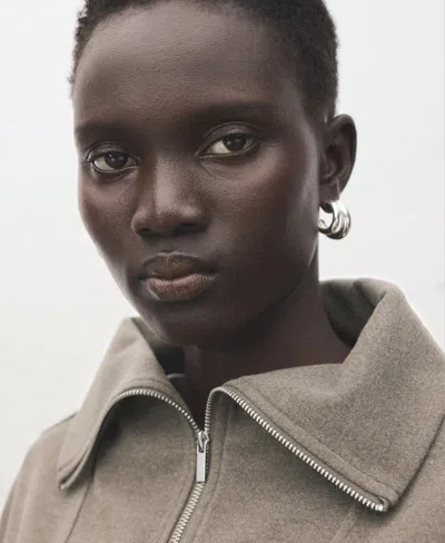 Mango Half Zip Sweatshirt In Multi