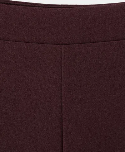 Mango Iguana Tailored Flared Pants In Burgundy
