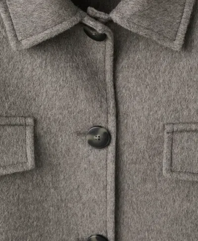 Mango Wool Blend Jacket In Gray