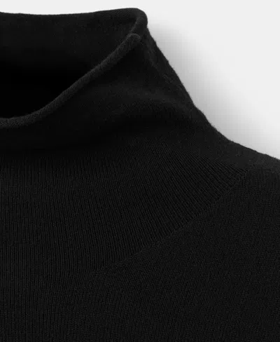 Mango Turtleneck Knit Sweater Black