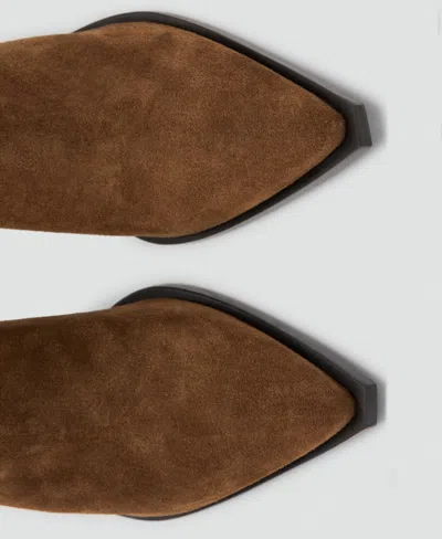 Mango Suede Ankle Boot In Multi