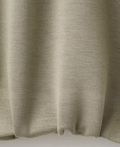 Mango High Neck Balloon Sweatshirt Khaki In Brown