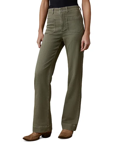 Faherty Stretch Terry Patch Pocket Ankle Pants In Green