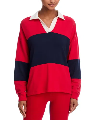 Splits59 Katie Fleece Rugby Sweatshirt In Red