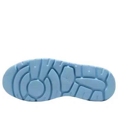 Jordan Logo-plaque Platform Mules In Blue