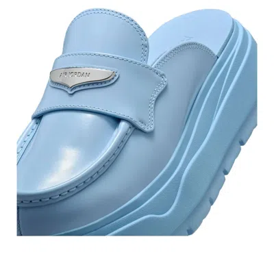 Jordan Logo-plaque Platform Mules In Blue