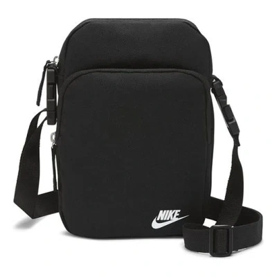 Nike Unisex Heritage Logo Graphic Crossbody Bag 4l In Black