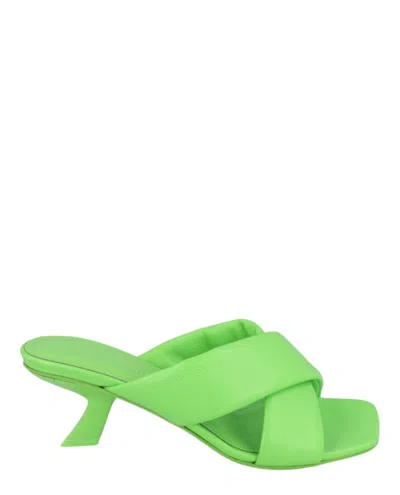 Ferragamo Crossover-strap Slider In Green