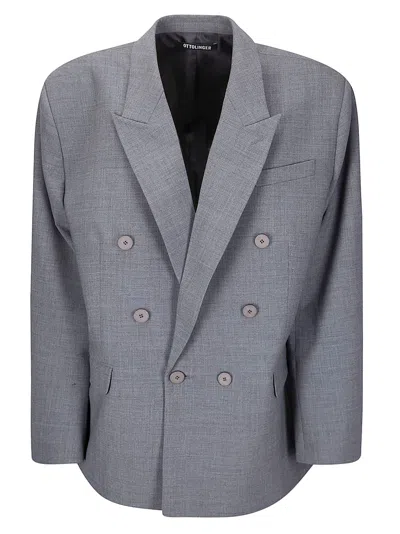 Ottolinger Oversized Buttoned Blazer In Gray