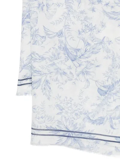 Maje Floral-pattern Scarf In White