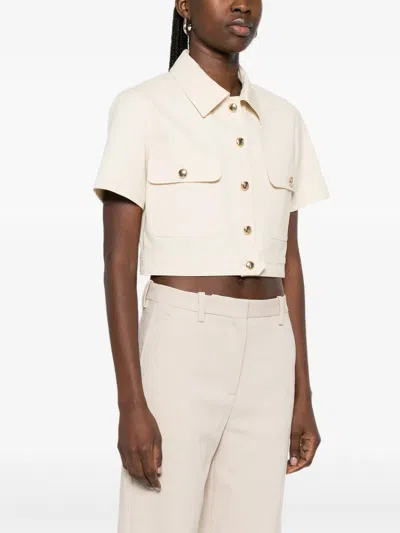 Maje Patch-pocket Shirt In Neutral