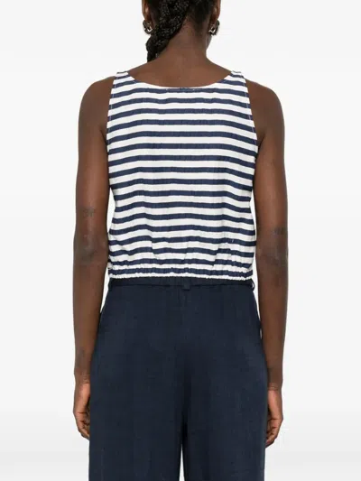 Maje Striped-pattern Button-fastening Top In Multi