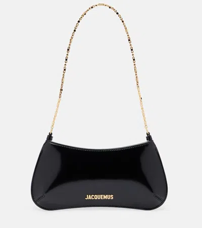 Jacquemus Ex 24hbaw00404ac18a01 Le Petit Bisou Chaine Shoulder Bags Black In Black