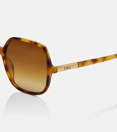 Chloé Judy Round-frame Tortoiseshell Acetate Sunglasses In Brown
