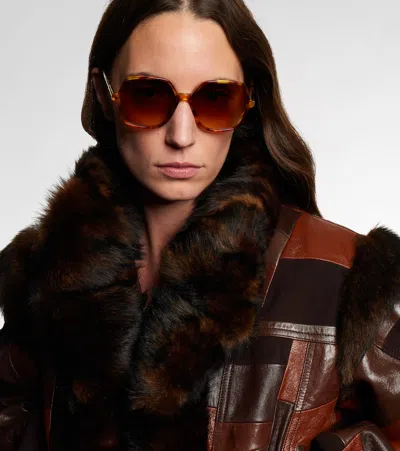 Chloé Judy Round-frame Tortoiseshell Acetate Sunglasses In Brown