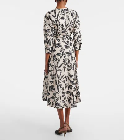 Max Mara Floral-print Cotton-poplin Wrap Dress In Multi