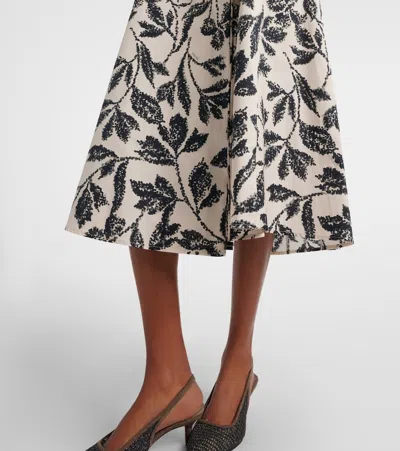 Max Mara Floral-print Cotton-poplin Wrap Dress In Multi