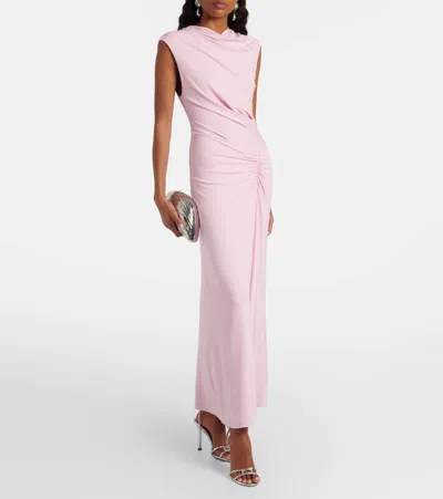 Simkhai Acacia Draped Jersey Dress In Pink