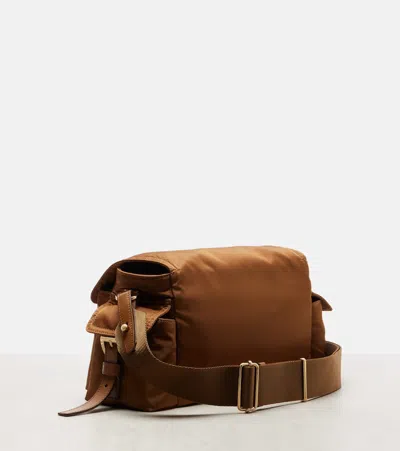 Prada Explore Medium Re-nylon Shoulder Bag In Brown