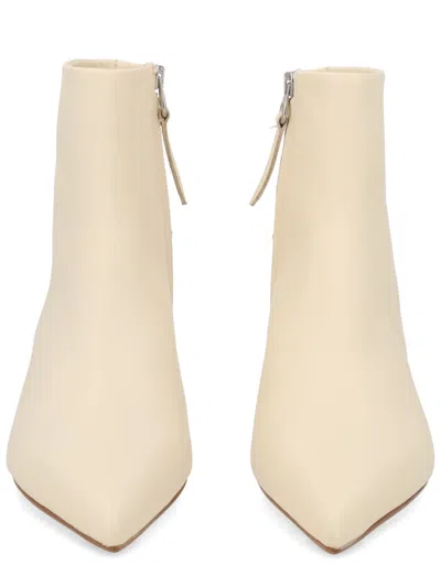 Aeyde Sofie Boots Pointed Toe Kitten Heel In White