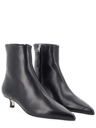 Aeyde Sofie Kitten Heel Pointed Toe Ankle Boots In Black