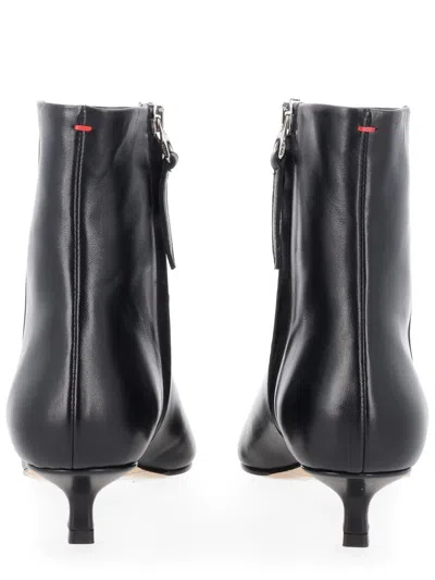 Aeyde Sofie Kitten Heel Pointed Toe Ankle Boots In Black