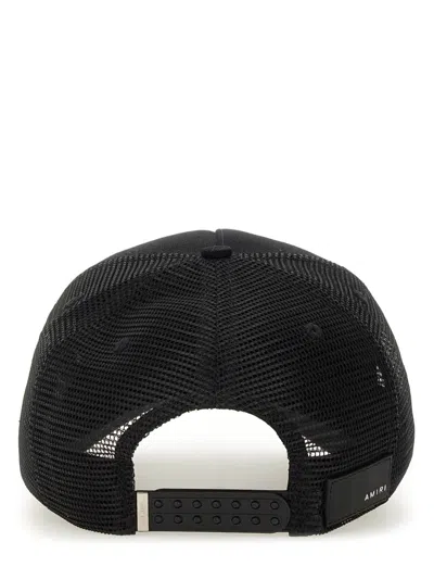 Amiri Black Baseball Cap With Logo Lettering On The Front And Mehs Panels In Black
