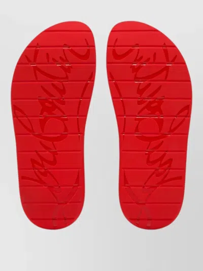 Christian Louboutin Louboutin Slides And Clogs Easy Breezy Men Rubber Black In Multi