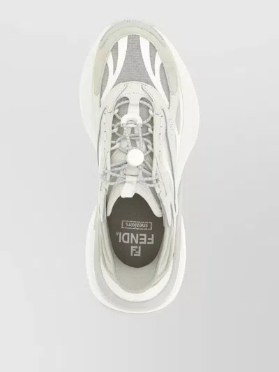Fendi Light Mesh Sneakers Chunky Sole Pull Tab In Multi