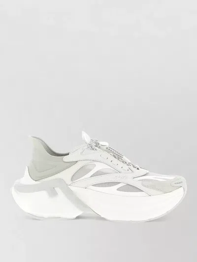 Fendi Light Mesh Sneakers Chunky Sole Pull Tab In Multi