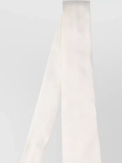 Cesare Attolini Slim Design Tie Textured Fabric Loop In White