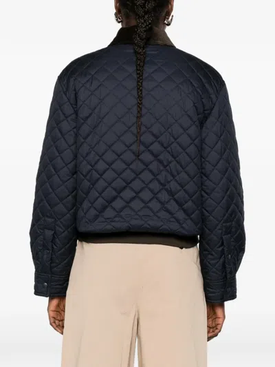 Loewe Short Blue Technical Fabric Jacket In Multi