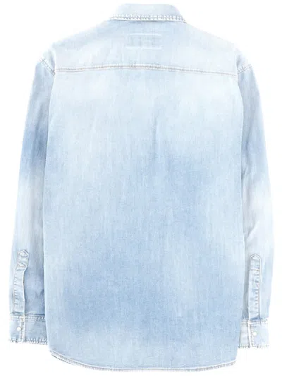 Dsquared2 Shirt Collared Design Buttoned Cuffs Pockets In Blue