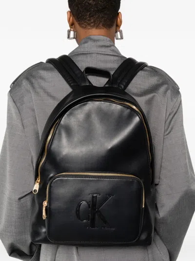 Calvin Klein Logo-detail Backpack In Black