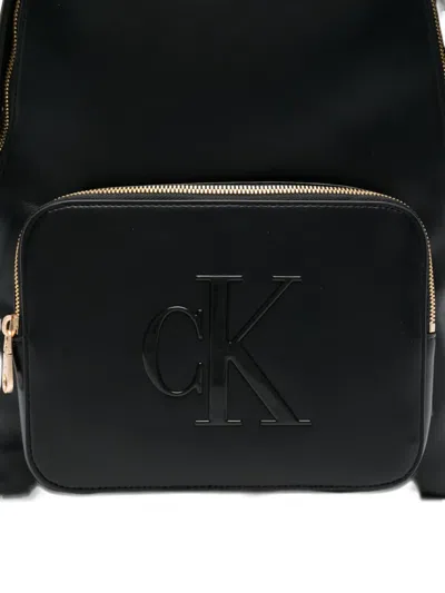 Calvin Klein Logo-detail Backpack In Black