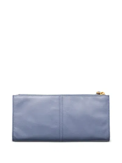 Prada Leather Pouch In Blue
