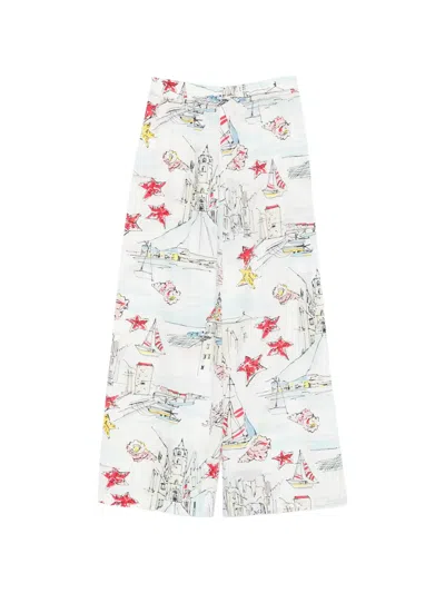 Antonio Marras Patterned Trousers In White