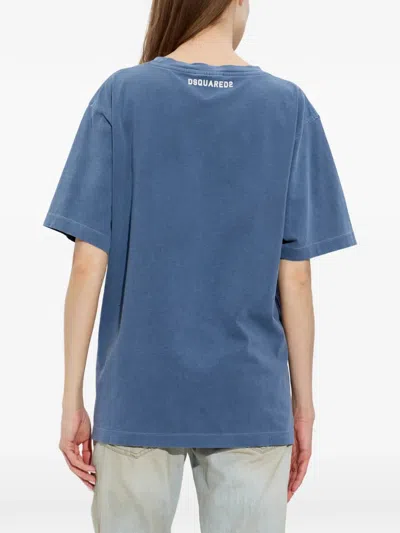 Dsquared2 Patch T-shirt In Blue