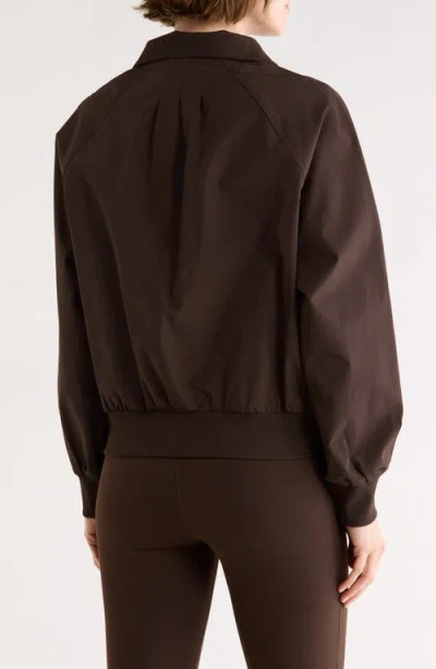 Z By Zella Perfect Day Half Zip Pullover In Brown