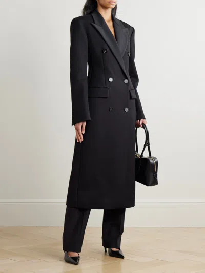 Stella Mccartney Double-breasted Coat In Black
