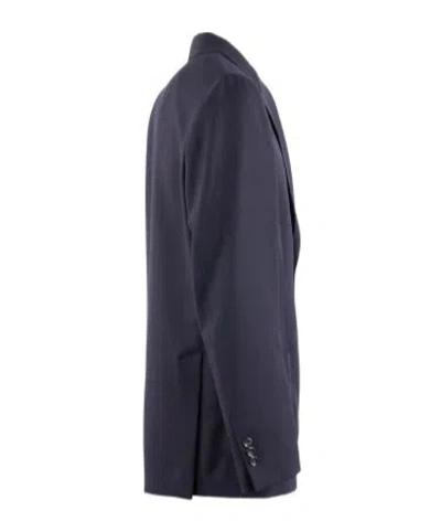 Lardini Single-breasted Wool Jacket In Blue