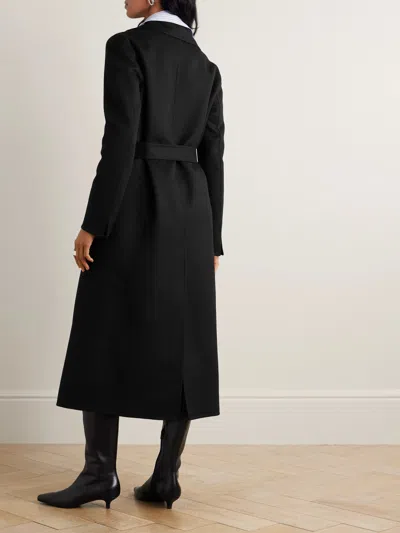 Stella Mccartney Belted Wool Coat In Black