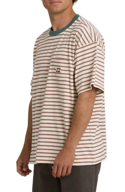 Billabong Baxter Oversize Stripe Pocket T-shirt In Multi