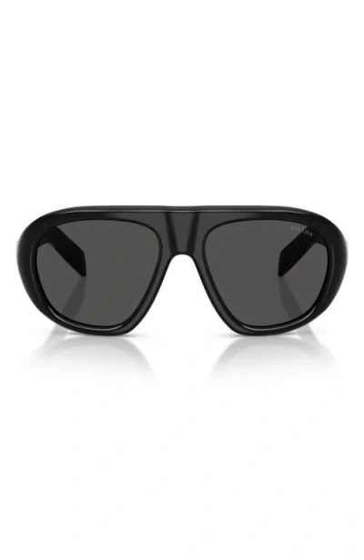 Prada Womens Black Pr C05s Irregular-frame Acetate Sunglasses In Black