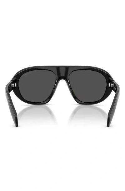 Prada Womens Black Pr C05s Irregular-frame Acetate Sunglasses In Black
