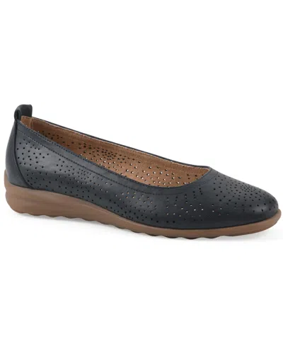 Cliffs By White Mountain Cortney Perforated Ballet Flat In Black