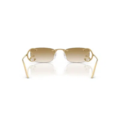 Prada 52mm Gradient Rectangular Sunglasses In Brown
