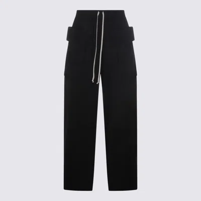 Drkshdw Black Cotton Creatch Wide Drawstring Cargo Pants In Black